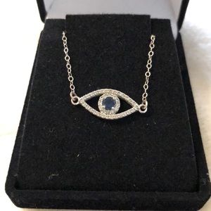 STERLING SILVER EVIL EYE NECKLACE